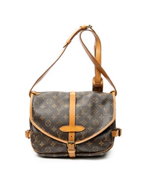 Louis Vuitton Saumur MM en  marrón Lienzo recubierto