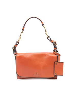Gucci Small Harness Shoulder Bag en Red Cuero de ternero