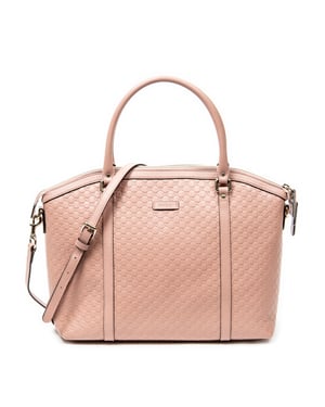Gucci Large Dome Tote  en  rosa Cuero de ternero