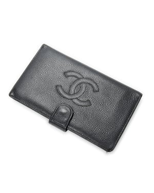 Chanel Timeless French Purse Wallet  en  negro Cuero de ternero