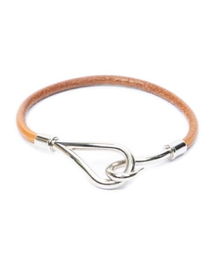 Hermès Jumbo Hook Bracelet  en  marrón Cuero de ternera