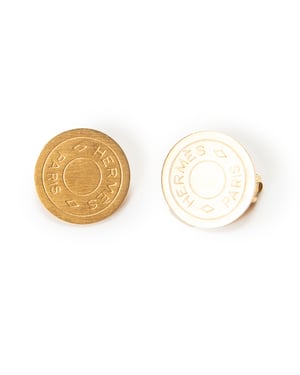 Hermès Clou de Selle Clip On Earrings  en  oro Acero inoxidable sin níquel