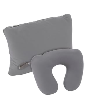 Almohada Deluxe 2 en 1 para Senderismo, Caminatas, Aire Libre, Viajes y Soporte para Cuello y Sueño