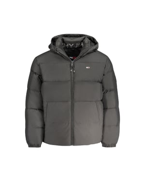 Chaqueta de hombre negra de poliéster Tommy Hilfiger