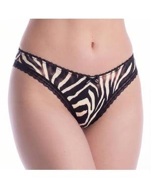 Tanga de Microfibra para Mujer con Encaje 50545732
