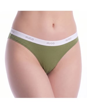Tanga de algodón elástico para mujer con logo 50557101