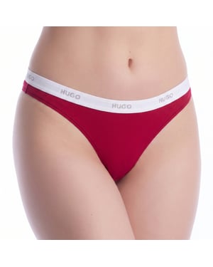 Tanga De Algodón Elástico Para Mujer Con Logo 50557101
