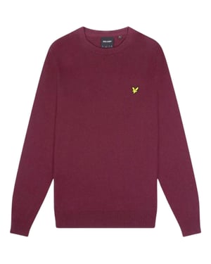 Jersey burdeos con logo de la marca Lyle & Scott