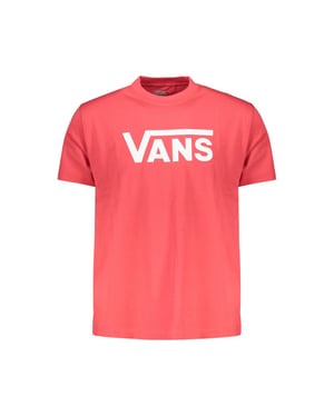 Camiseta de Algodón para Hombre Vans Rosso