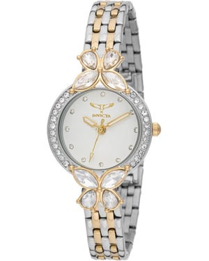 Invicta Wildflower 69097 Reloj de mujer - Movimiento de cuarzo - Metal con esfera blanca - 30 mm