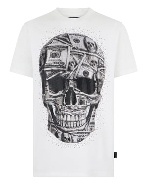 Camiseta De Cuello Redondo Y Manga Corta Skull