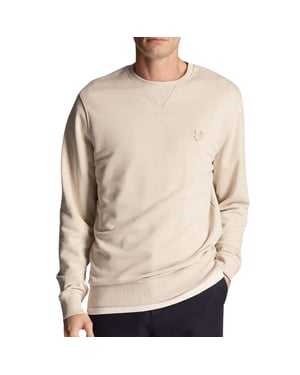 Sudadera color crema con logo de aguila tonal de Lyle & Scott