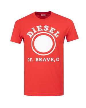 Diesel 1976 Varsity Logo Racing camiseta roja