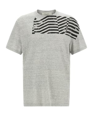 Camiseta de Cotón Gris Golden Goose