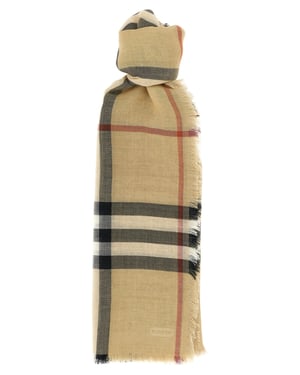 Foulard de lana beige de Burberry