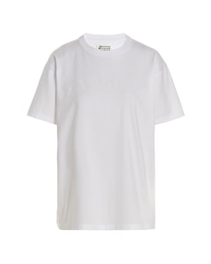 Camiseta de algodón blanca Maison Margiela