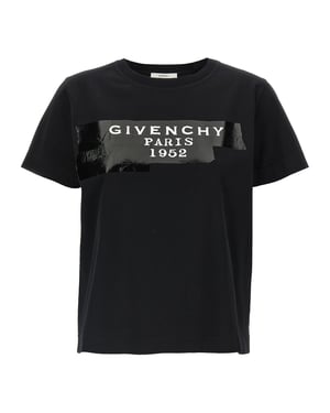 Camiseta de Algodón Negra Givenchy