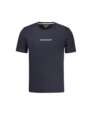 Guess Jeans Blu Camiseta de Hombre de Algodón Orgánico
