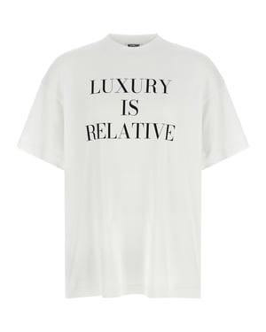 Camiseta de algodón blanca Moschino