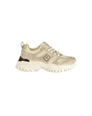 Zapatilla de mujer de poliuretano beige Laura Biagiotti