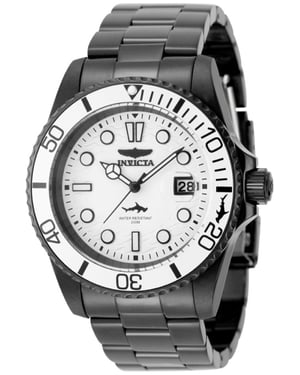 Invicta Pro Diver 50974 Reloj de hombre - Movimiento de cuarzo - Acero inoxidable con esfera blanca - 42 mm