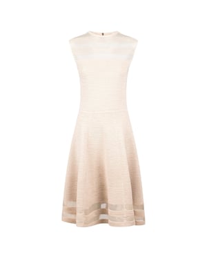 Vestido Skater De Punto Natural Saalli De Ted Baker Con Panel Invisible