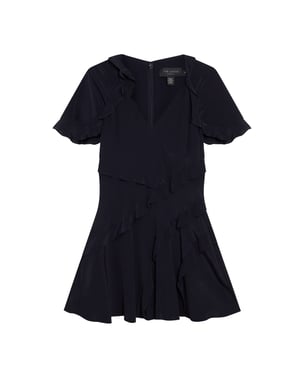 Minivestido Azul Marino Con Detalle De Volantes Jojii De Ted Baker
