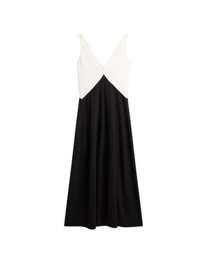 Vestido Midi Negro Con Paneles De Contraste Sucre De Ted Baker