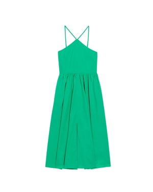 Vestido Midi Verde De Corte A Con Cuello Halter De Ted Baker Vari
