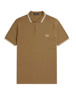 Polo Fred Perry Twin Tipped Shaded Stone