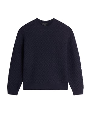 Jersey Azul Marino De Corte Relajado Con Trenzas Horizontales Morlea De Ted Baker