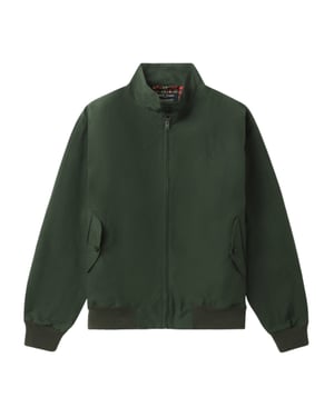 Chaqueta Harrington Encerada Verde Noche De Fred Perry, Fabricada En Inglaterra