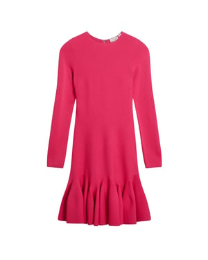 Minivestido Fucsia De Manga Larga Con Falda Abatible Loisss De Ted Baker