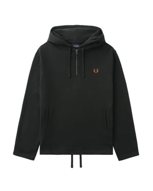 Suéter Con Capucha Fred Perry Color Verde Noche