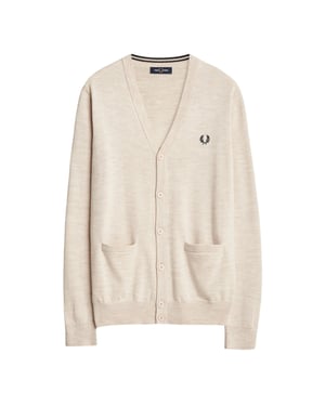 Cárdigan Clásico Fred Perry Porridge Marl