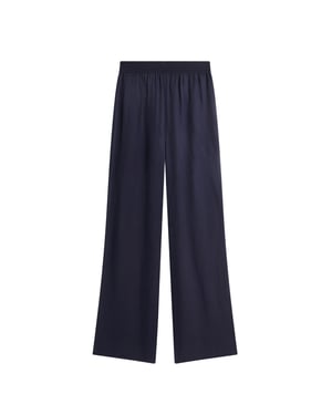Pantalón De Pierna Ancha Azul Marino Vinca Cupro De Ted Baker