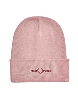 Gorro Fred Perry Bordado Color Rosa Empolvado