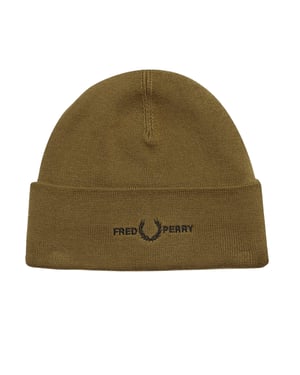 Gorro Fred Perry Bordado Color Piedra Sombreada