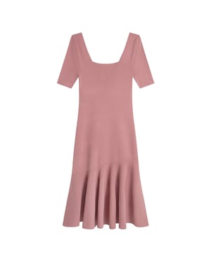 Vestido Rosa Con Falda Acampanada De Punto Miyhaa De Ted Baker