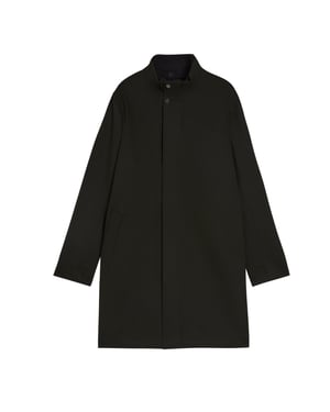 Abrigo De Cuello Alto De Nailon Verde Oscuro Ted Baker Erolson