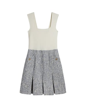 Vestido Azul Claro De Punto Bouclé Sin Mangas Vulpam De Ted Baker