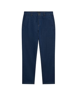 Pantalón Chino De Mezclilla Azul Oscuro De Corte Recto Ted Baker Westton