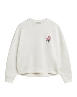 Jersey De Manga Abullonada Color Marfil Con Logo Bordado Janettt De Ted Baker