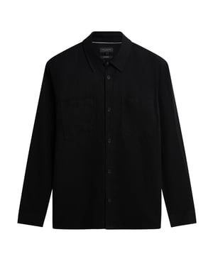 Sobrecamisa Negra De Lino Shaww Delave De Ted Baker