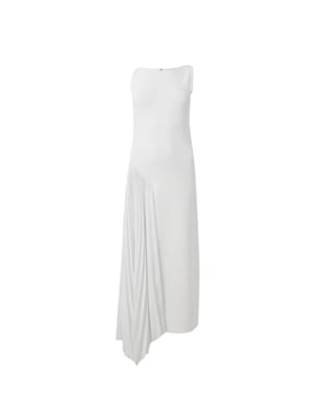 Vestido De Punto Sin Mangas Color Marfil Ted Baker Azzina Con Panel Plisado
