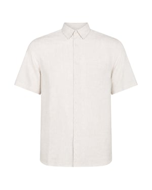 Camisa De Lino Palomas Stone De Ted Baker