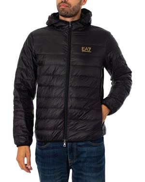 EA7 Chaqueta De Plumón Tejida, Negro