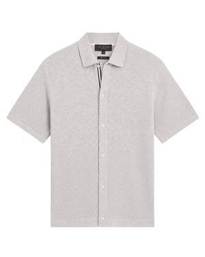 Camisa Ted Baker Connyr Gris De Corte Recto Con Botones