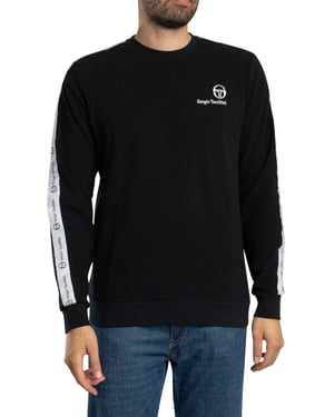 Sergio Tacchini Sudadera Delman, Negro
