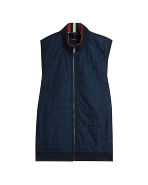Chaleco Acolchado Azul Marino De Corte Regular Ted Baker Atho